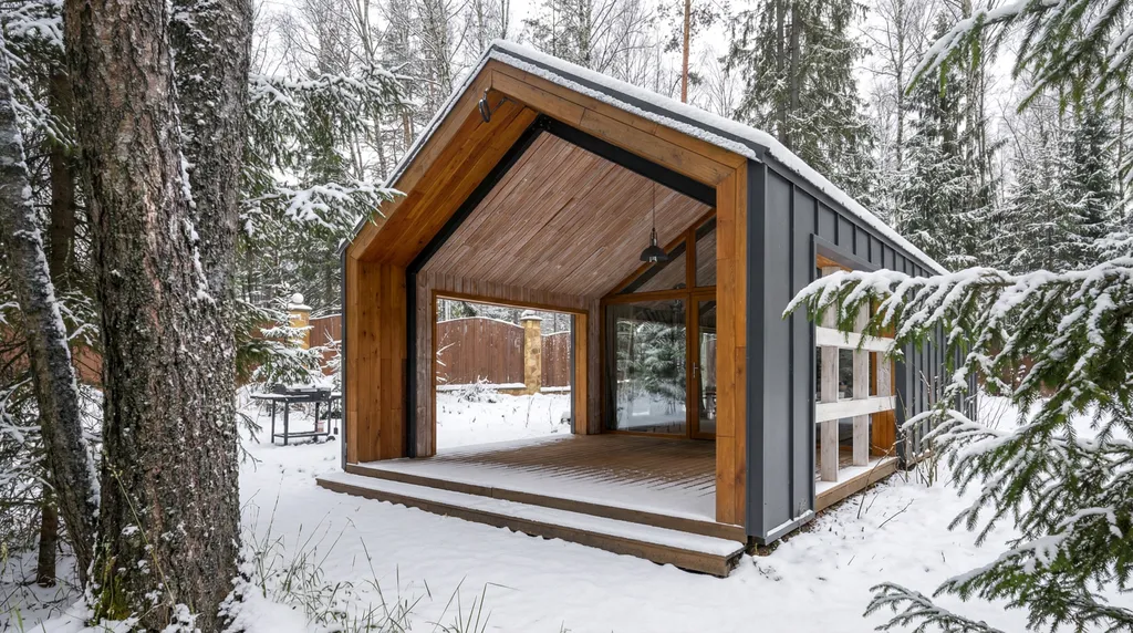 Домик 19 (barnhouse с камином и террасой) 75 м2