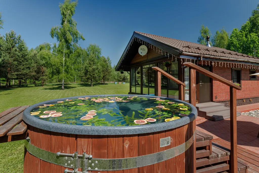 Дом с русской баней и горячей купелью