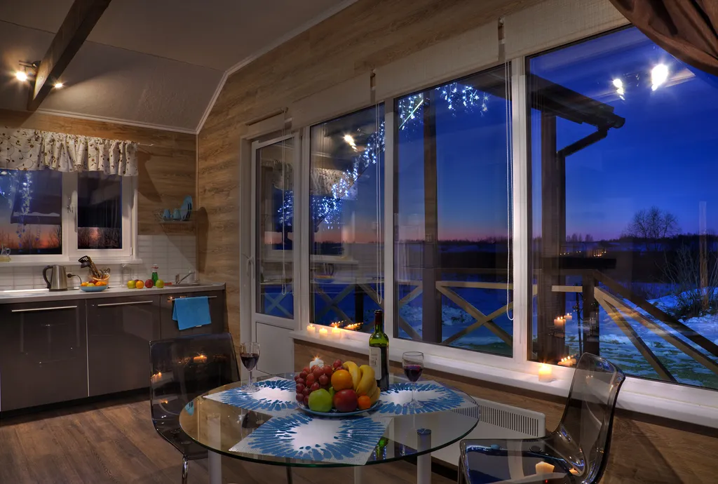 Коттедж- студия "Романтик" с персональной баней, камином и террасой