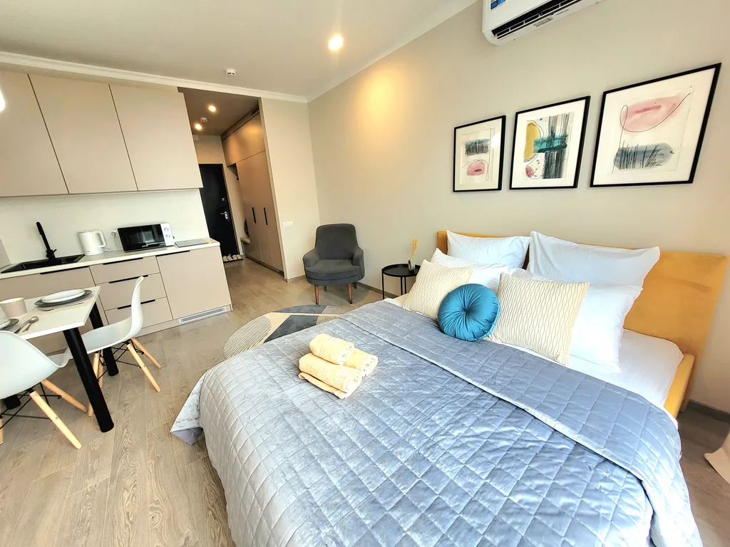 Апартаменты для двоих с панорамным видом на город