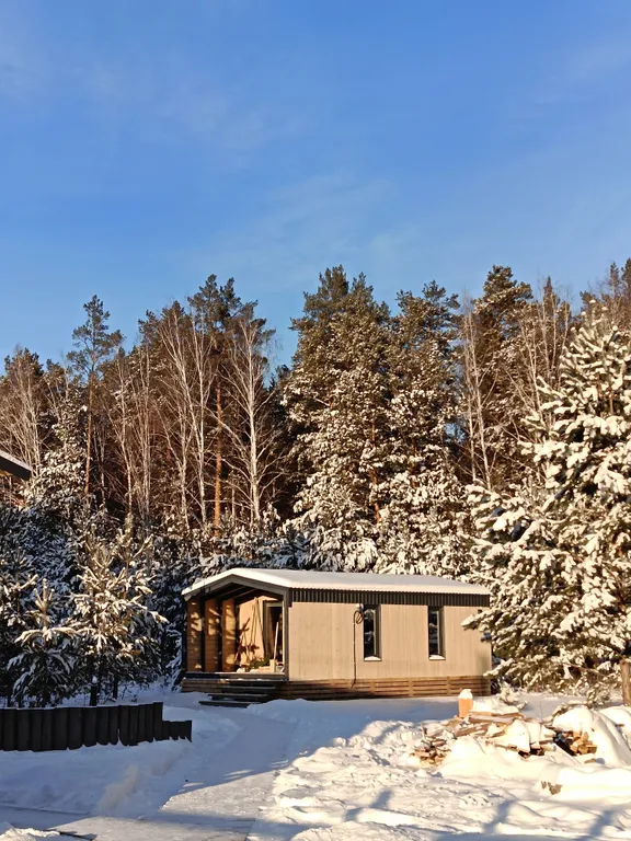 Светлый домик на опушке леса