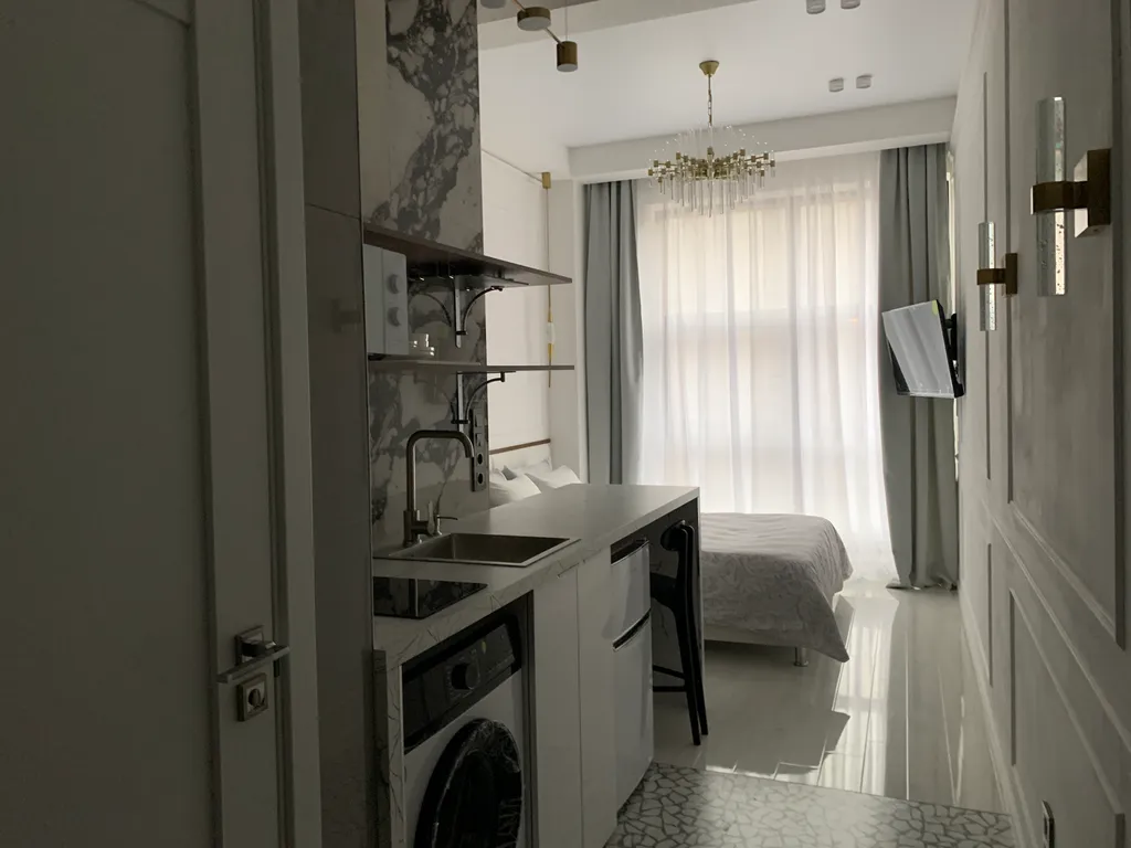 Бизнес-апартаменты PLAZA - парковка, кухня, стиральная машина, СмартТВ