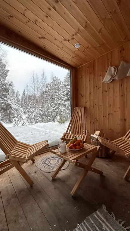 Дом в лесу с баней и чаном