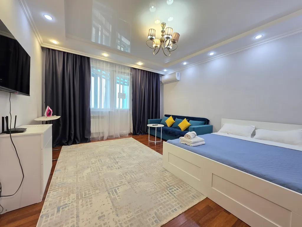 3х комнатная квартира в жк Лазурный квартал, 3 кровати, диван, центр, 2 кондиционера — аренда посуточно в Астана (Нур-Султан)