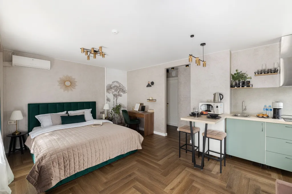 Smart Lofts. Emerald. 4 гостя. Исторический дом у метро Бауманская