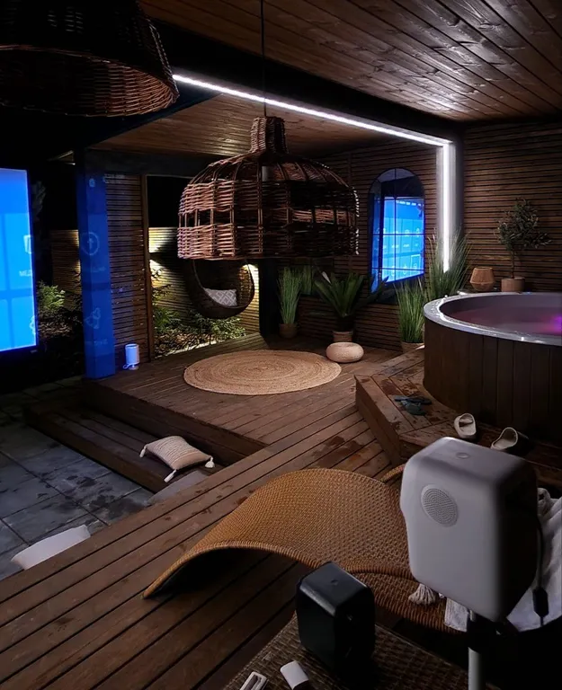 Уютный треугольный VIP дом в 25км от Минска с горячей купелью и баней