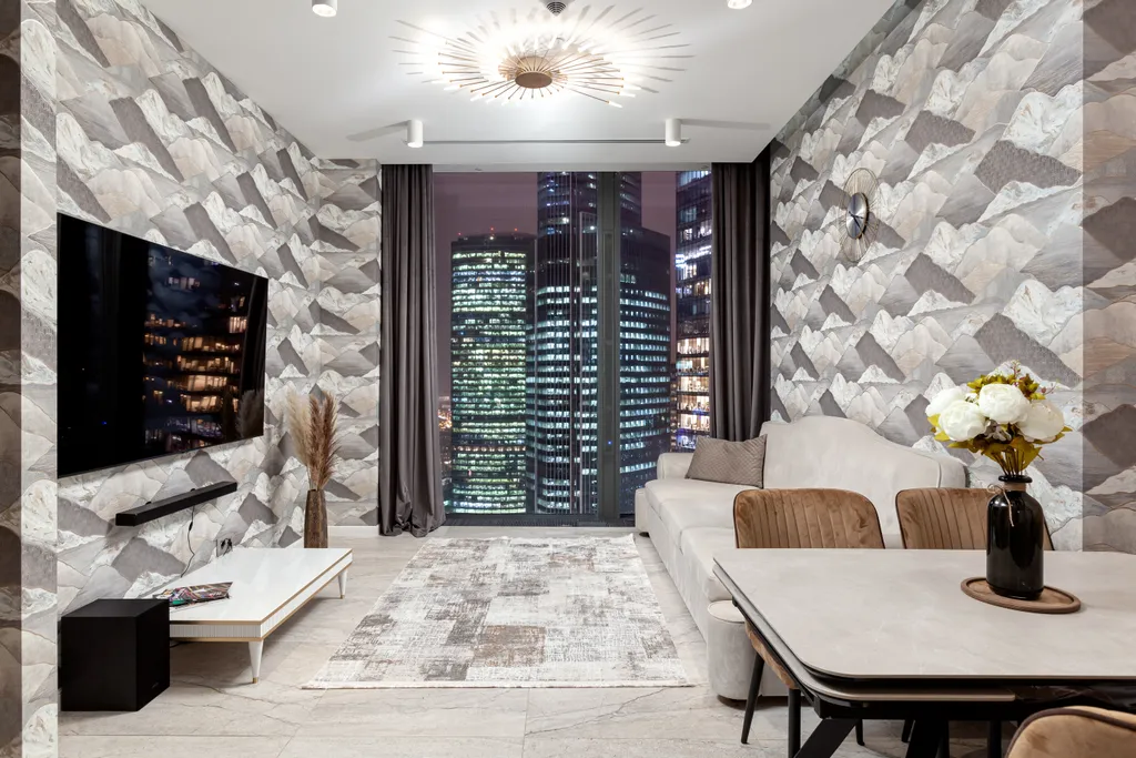 Трёхкомнатный апарт на 40 этаже