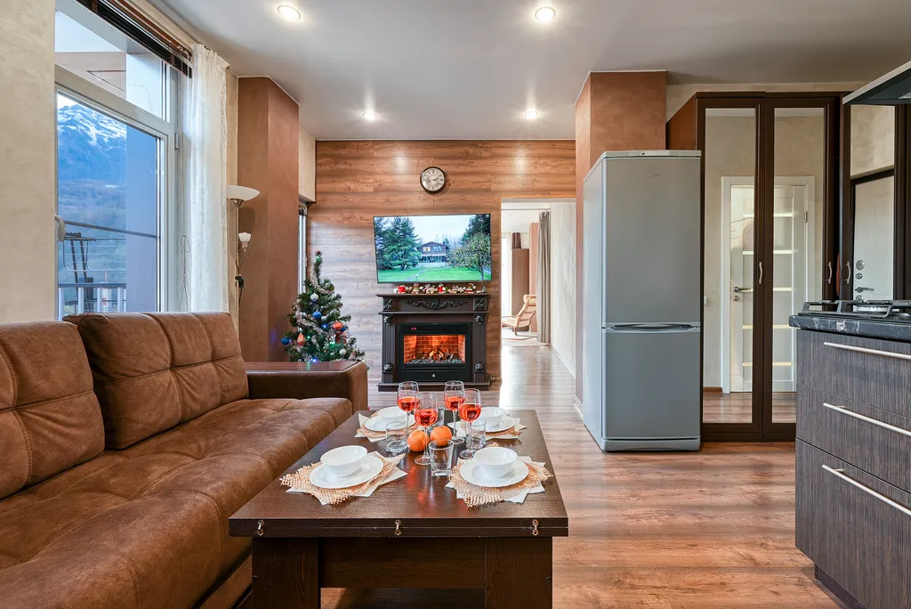 2-ком квартира с видом на горы, балкон и камином Я на Море