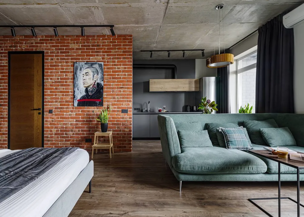 Стильная квартира-студия с видом на водохранилище