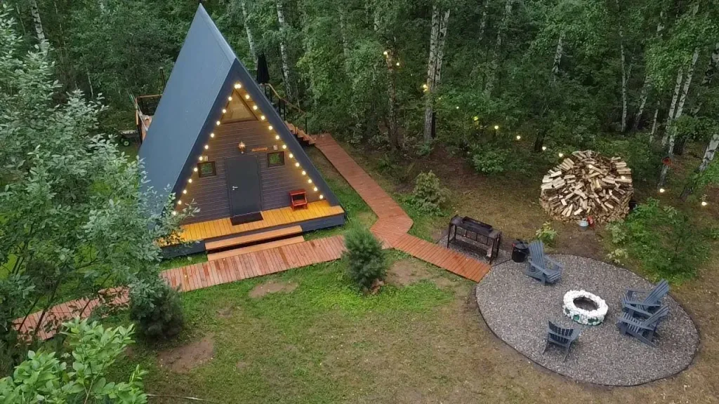 Глэмпинг Krona camp (Дома A-frame в лесу) 40 км от Уфы