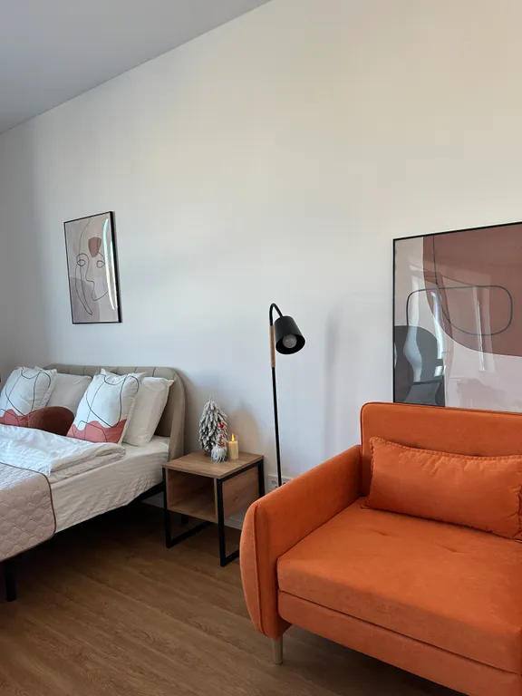 Светлая студия с панорамой центра