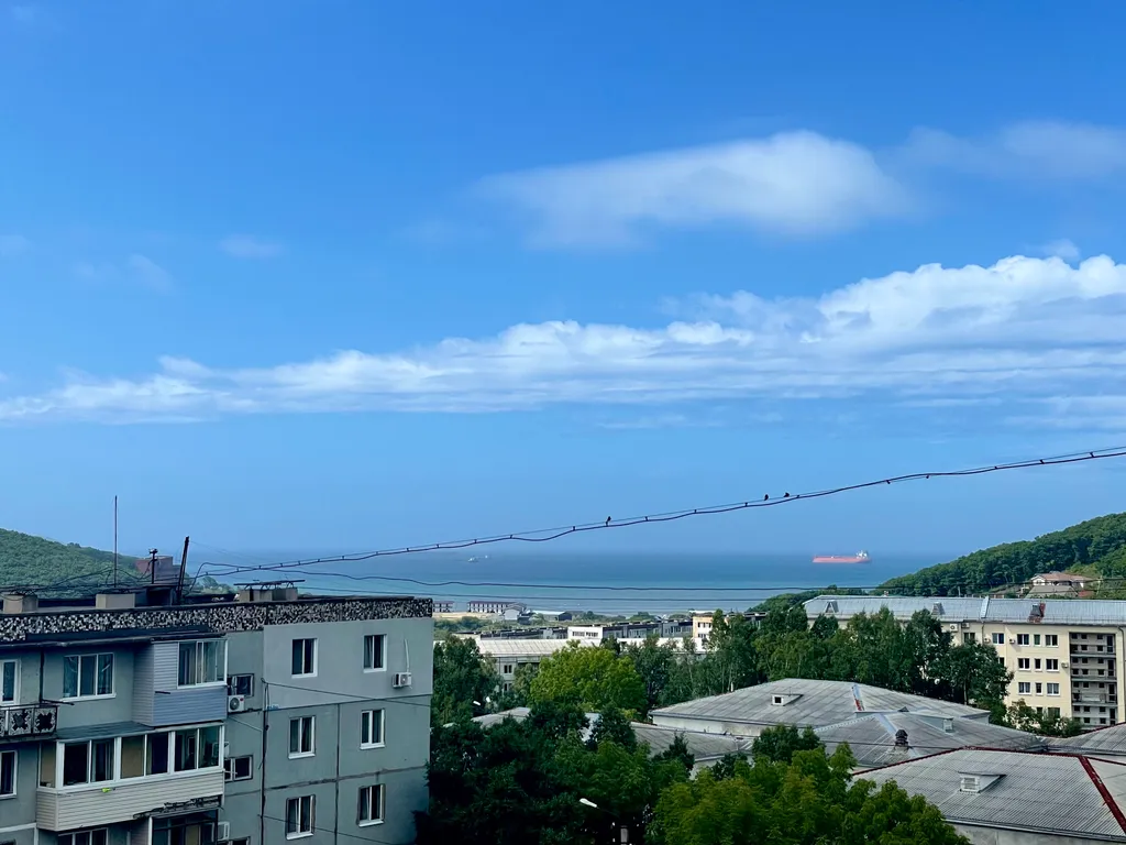 Квартира в центре посёлка Врангель с видом на море