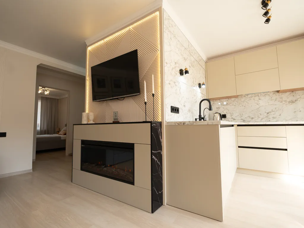 Дизайнерская квартира с видом на горы в центре Домбая