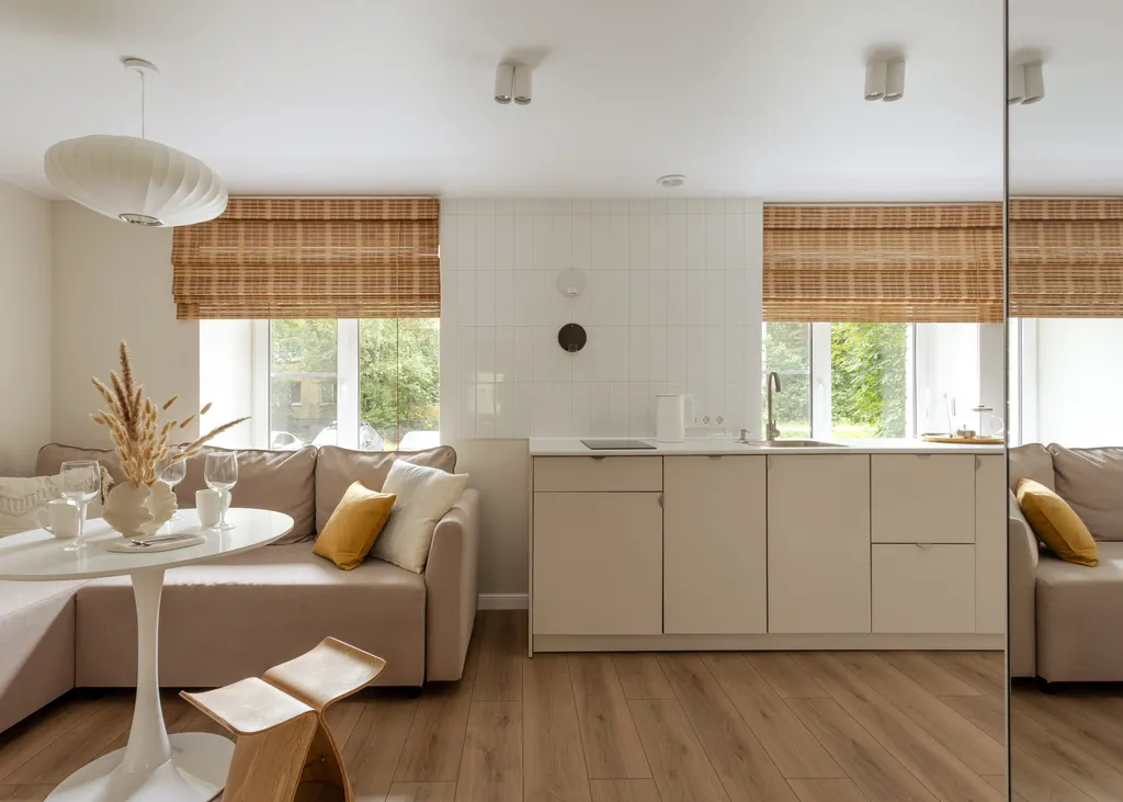 Уютная студия с дизайнерским ремонтом