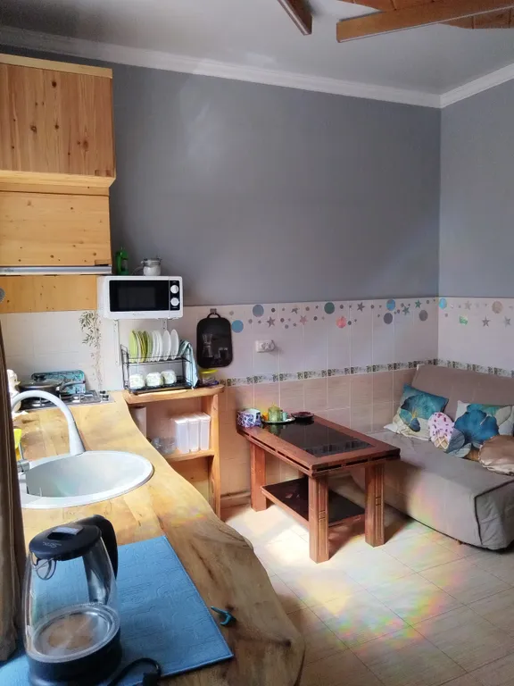 Уютная квартира на тихой зелёной улице с видом на горы