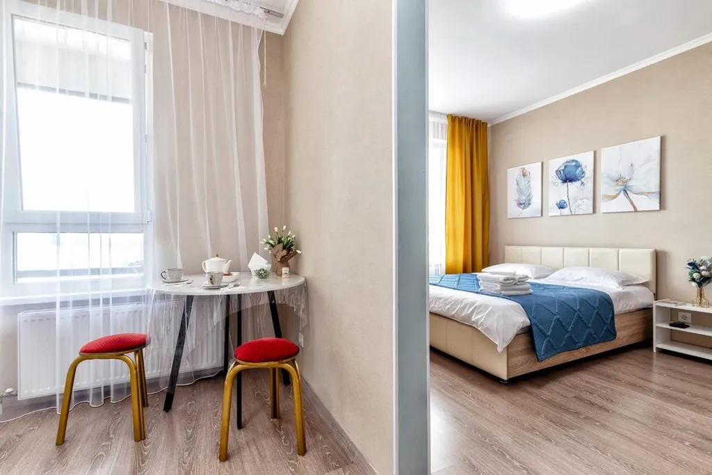 Светлая 1-комнатная квартира.