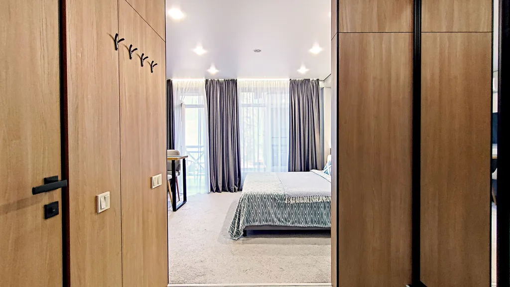 Студия с видом на горы + балкон/бассейн/сауна