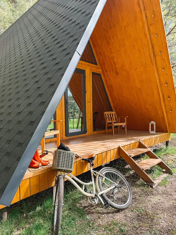 Коттедж Треугольный домик 36м2 с завтраком — Куровское