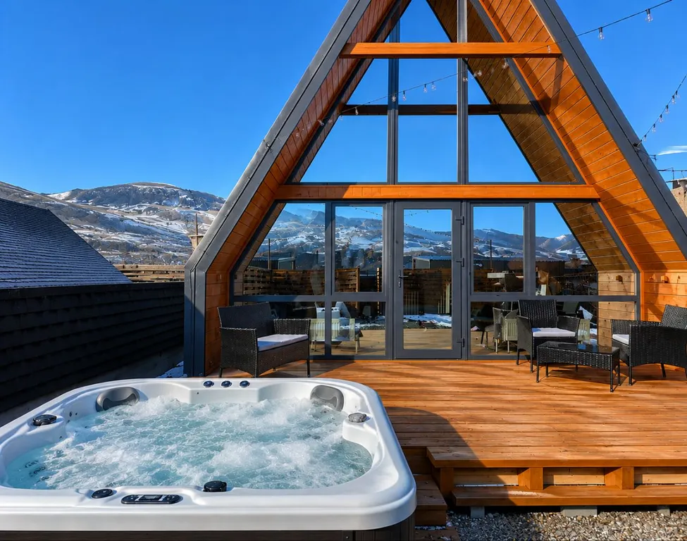 Афрейм с тёплым spa-джакузи и большим кинотеатром