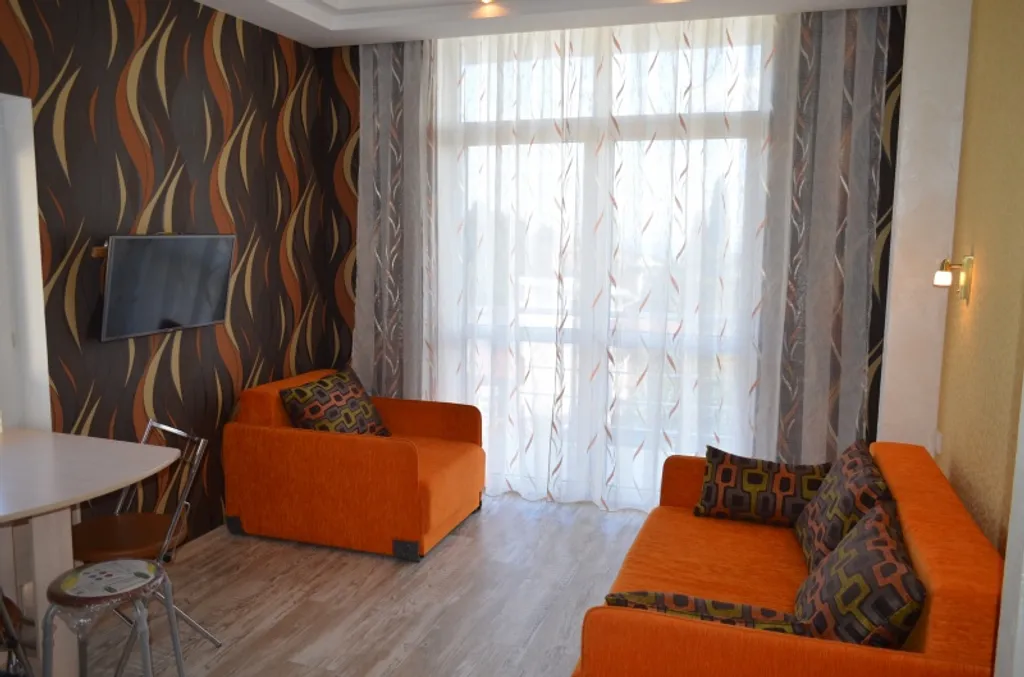 Видовая уютная студия с двумя балконами под горой Кошка