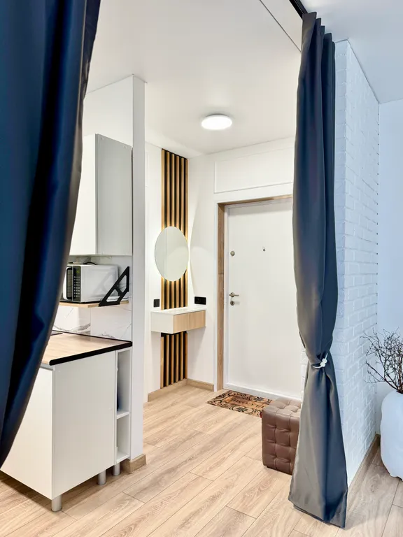 1-комнатная квартира с камином и двумя санузлами