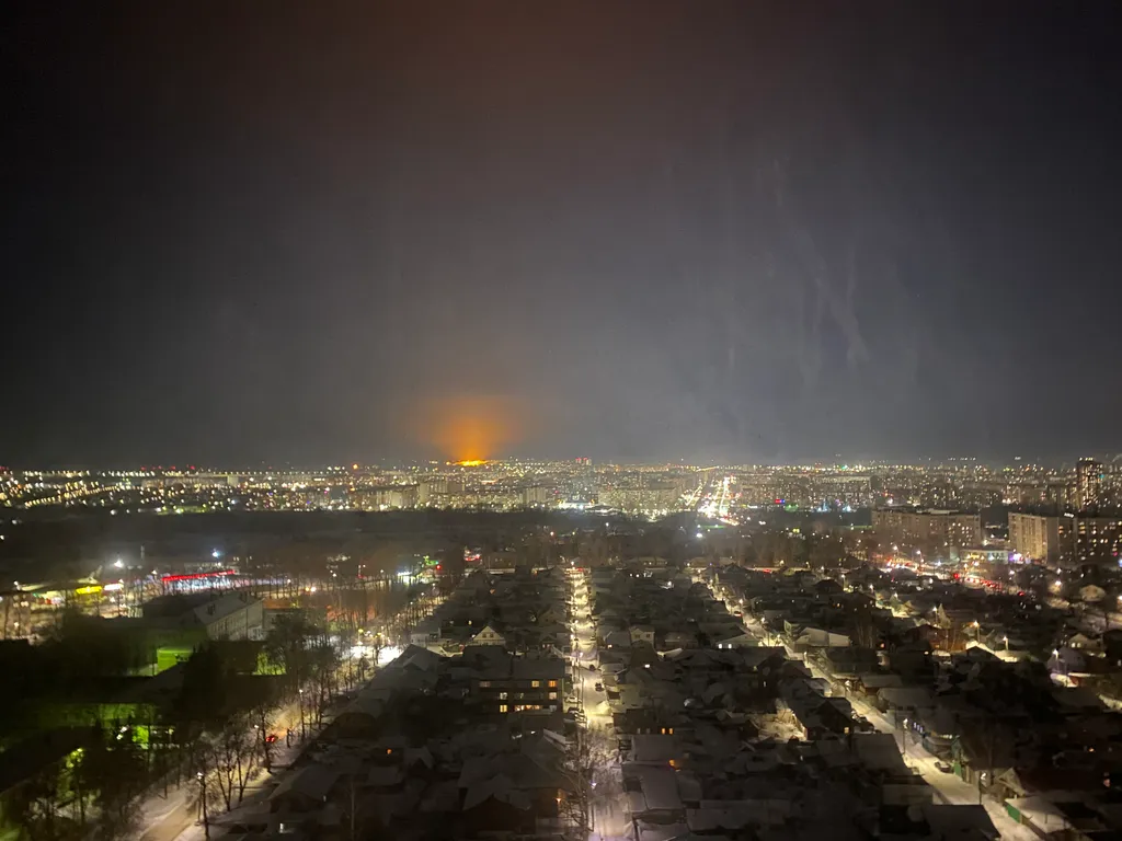 Уютная студия с видом на город