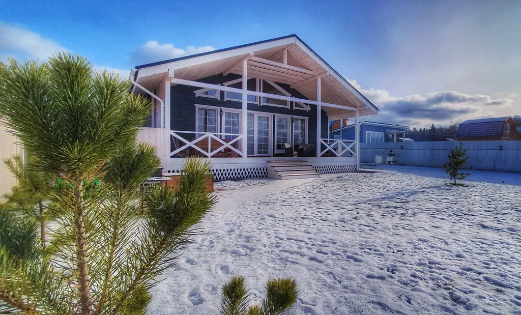 Дом с бассейном и сауной у леса