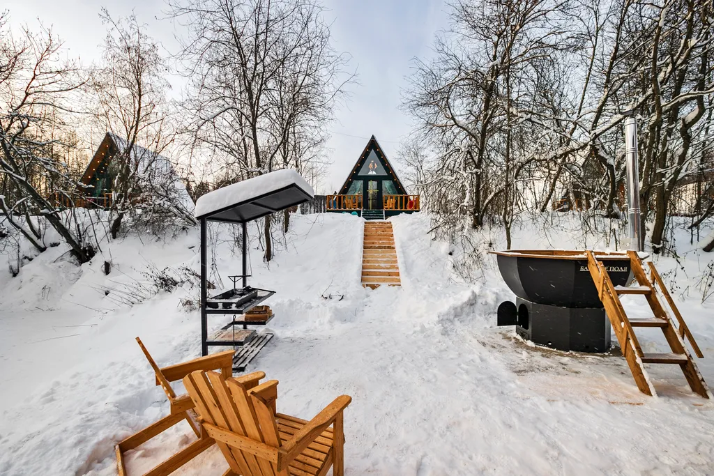 Дом для отдыха River 3 (банный чан, мангальная зона)