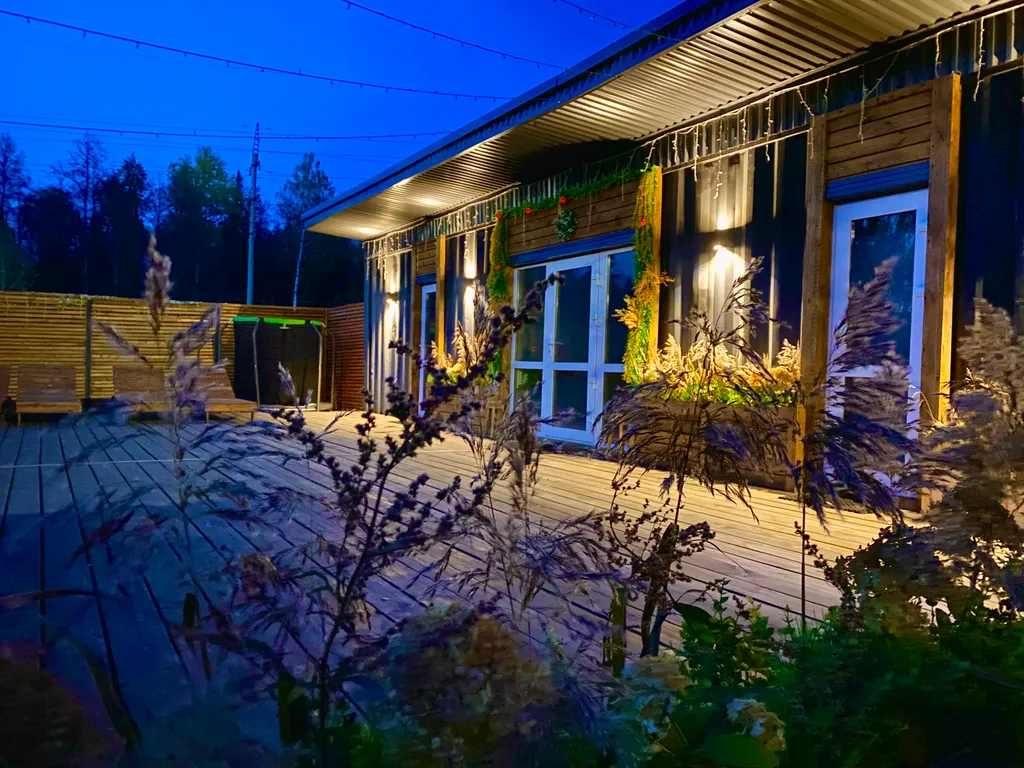 Домик Рокс с баней, банным чаном и чашей для купания