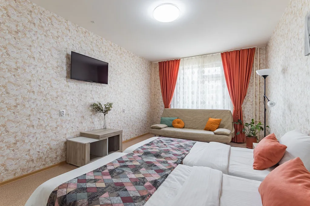 Комфортная квартира с отдельными кроватями