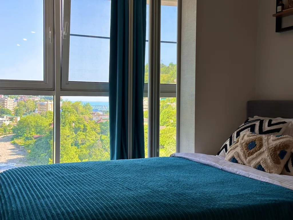 Уютная квартира с видом на море и горную реку в ЖК Солнечный Дагомыс