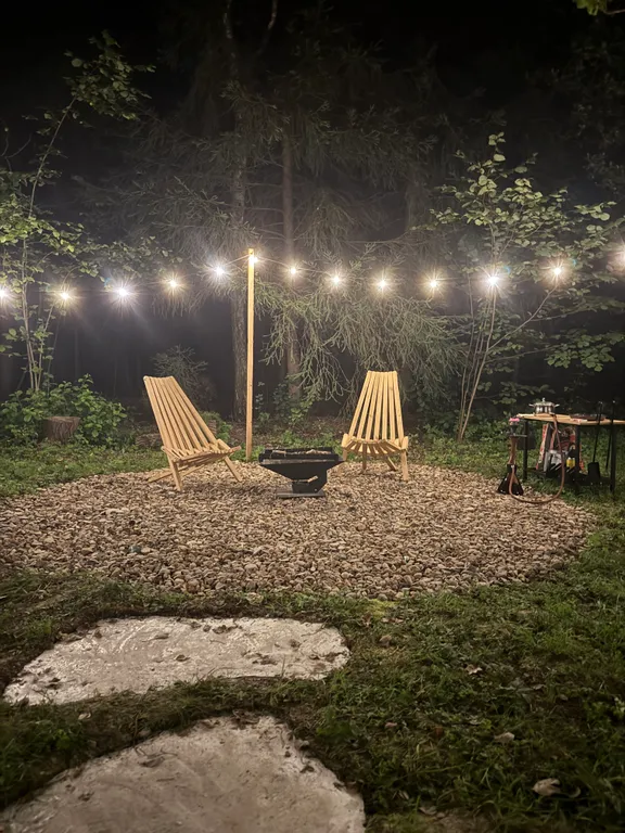 Дом баня с купелью у леса