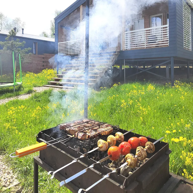 Коттедж Дом Какао с маршмеллоу с кинотеатром на террасе в КП Грин Лаундж — Истра