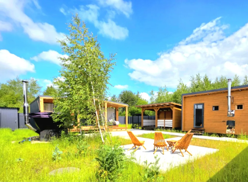 Шале с баней и сибирским чаном с подсветкой 3.0