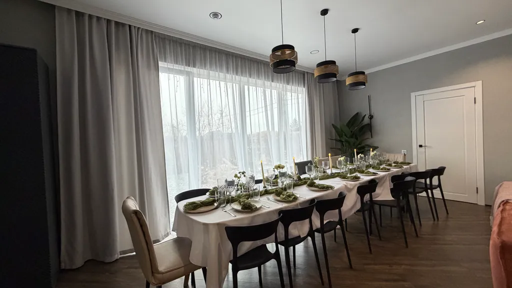Дом 120m2 — чан, кухня, уличный кинотеатр