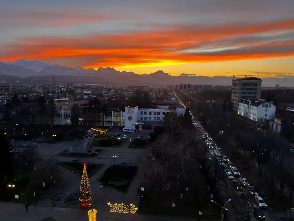 Уютная квартира с видом на город и горы