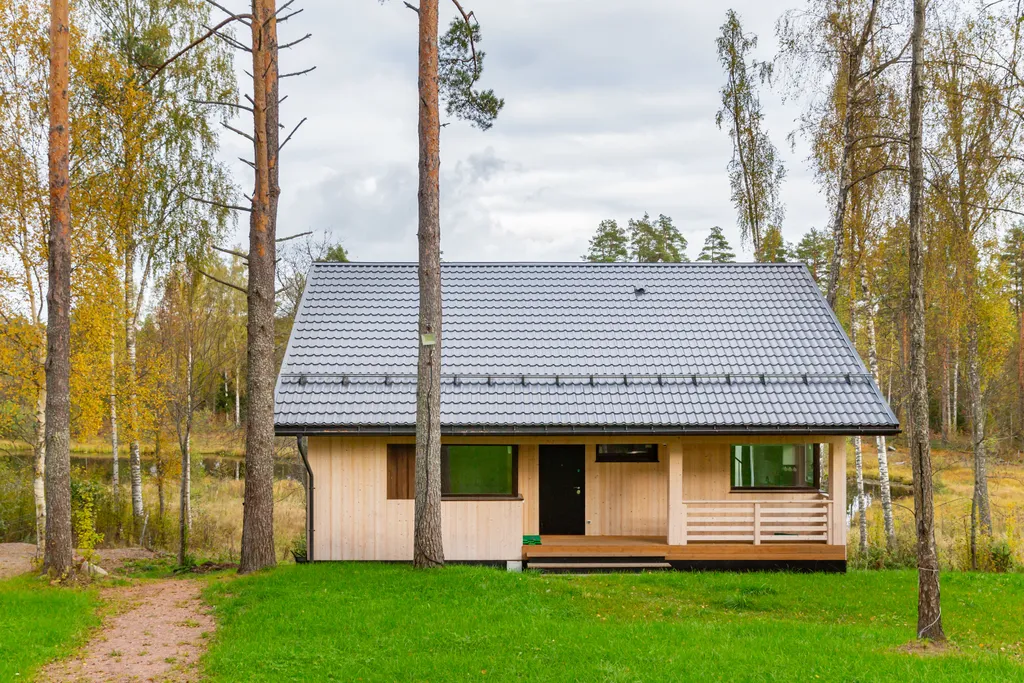 Коттедж с прямым видом на озеро