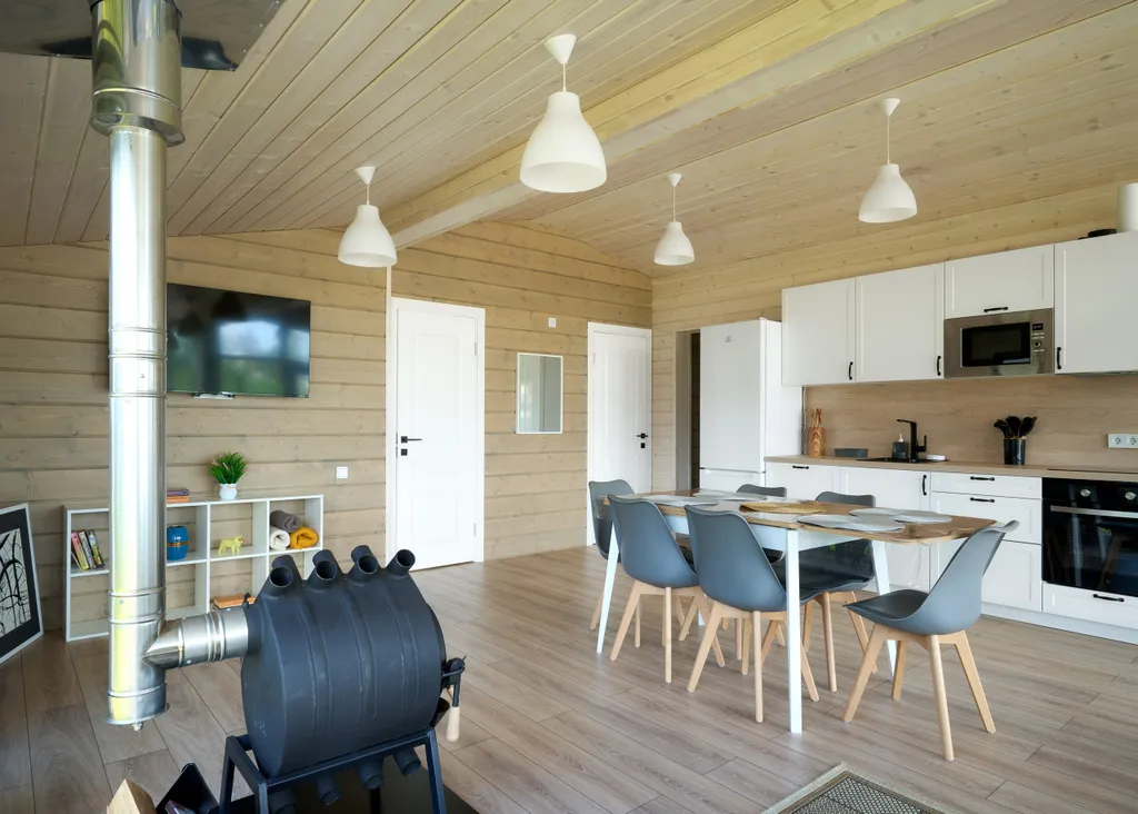 Дом Лахта с  баней на дровах