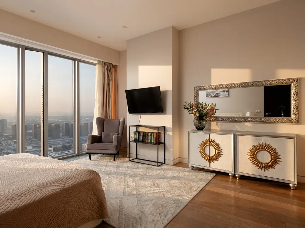 Oko Gudja 29 этаж 100 м2 панорамный вид на город шикарный закат