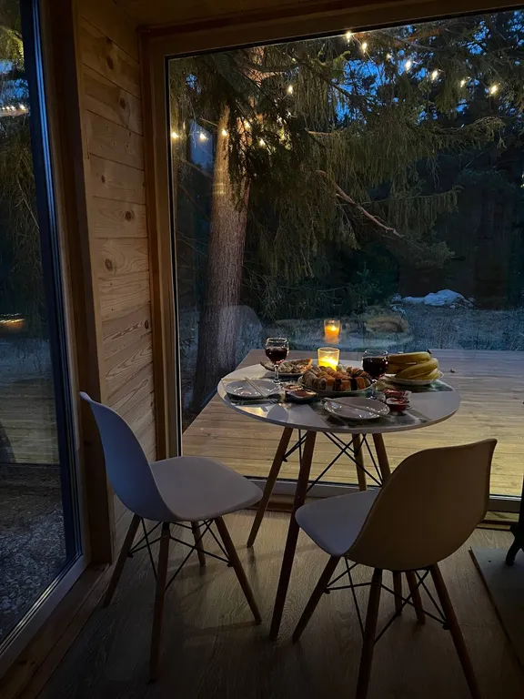 Дом в лесу с баней и чаном