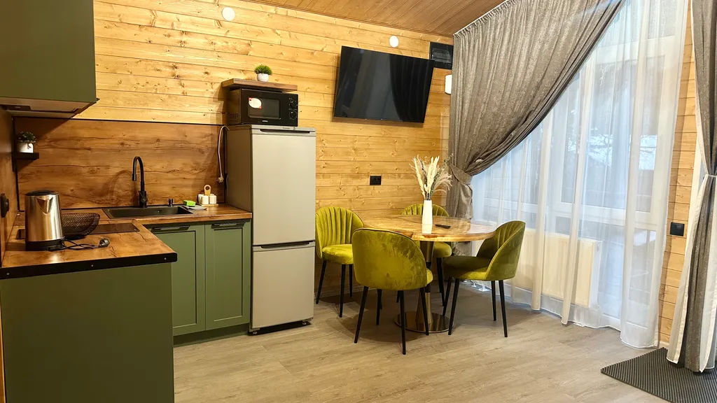 Коттедж relax с чаном и видом на хвойный лес