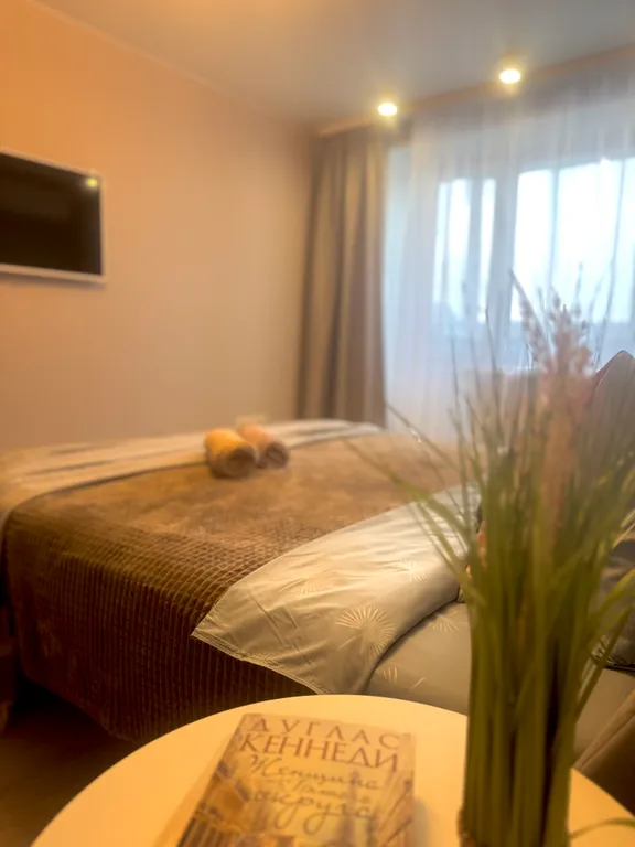 Уютная двухкомнатная квартира с видом на пруд