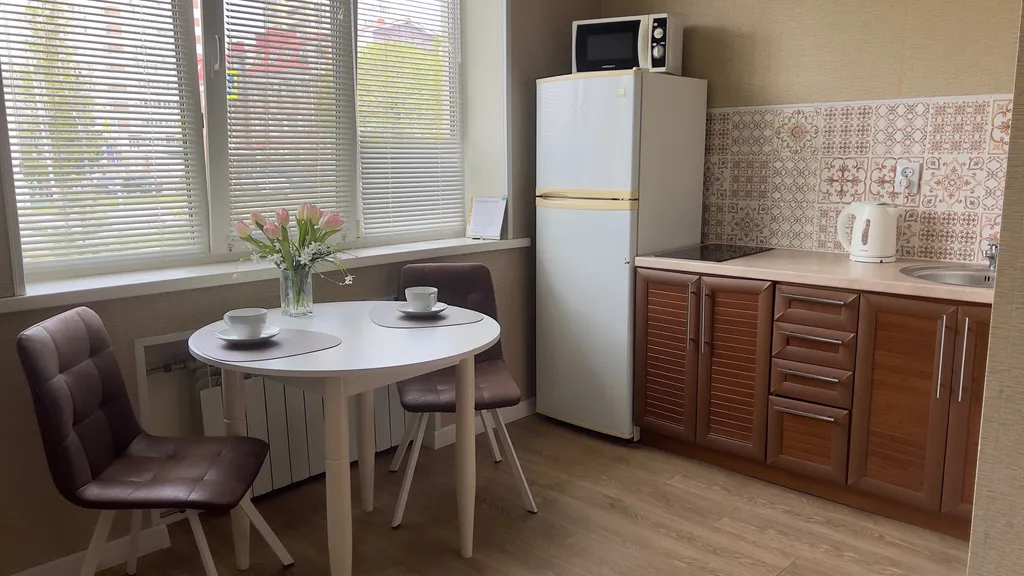 Студия в центре, два раздельных спальных места.