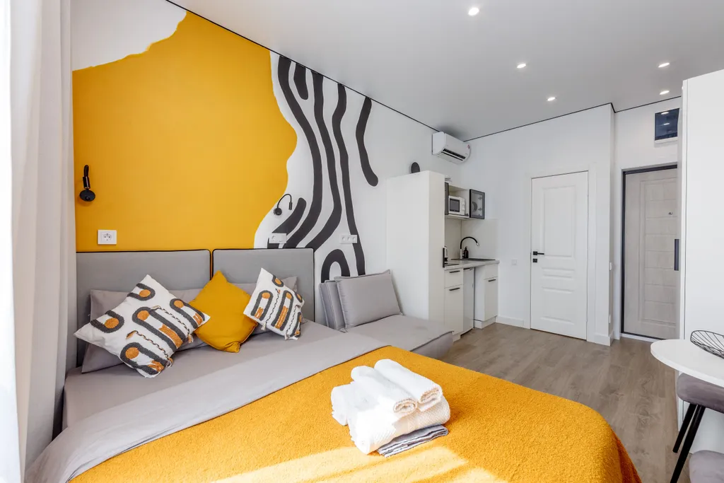 Квартира Квартира Отличная студия на метро Спартак — Москва