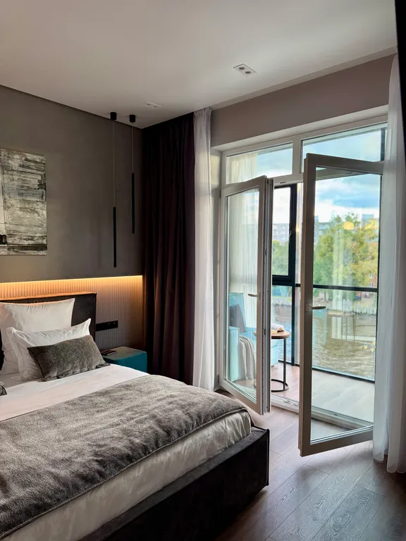 Апартаменты «Рыбная деревня» с прямым видом на реку