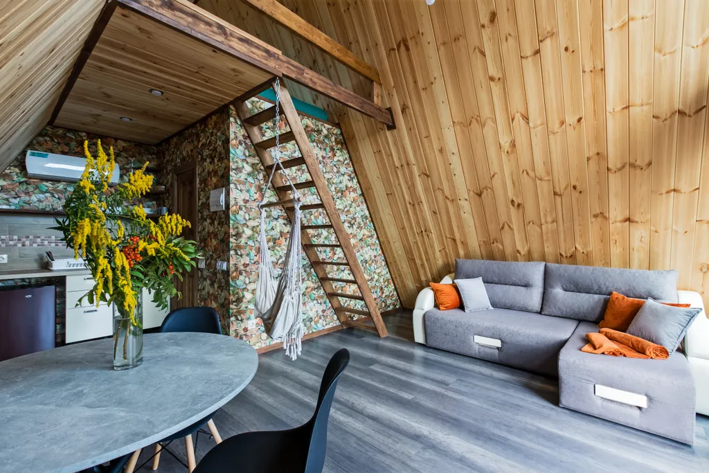 Афрейм (дом-шалаш) ОСЕНЬ с баней