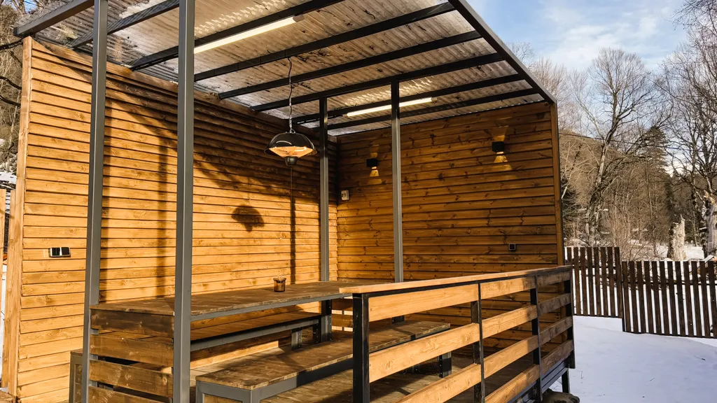 Barnhouse с балконом и видом на горы