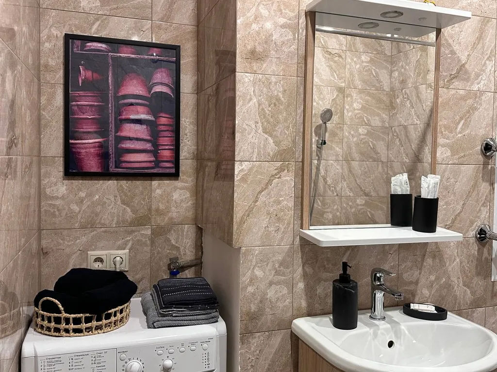 Квартира Квартира Студия Город мастеров с балконом и окном в ванной комнате — Нахабино