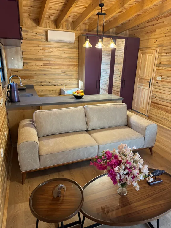 Просторное эко бунгало в сосновом лесу на побережье Турции