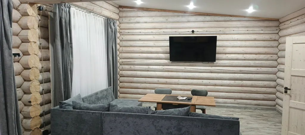 Срубовой дом с прекрасным пейзажем на волгу